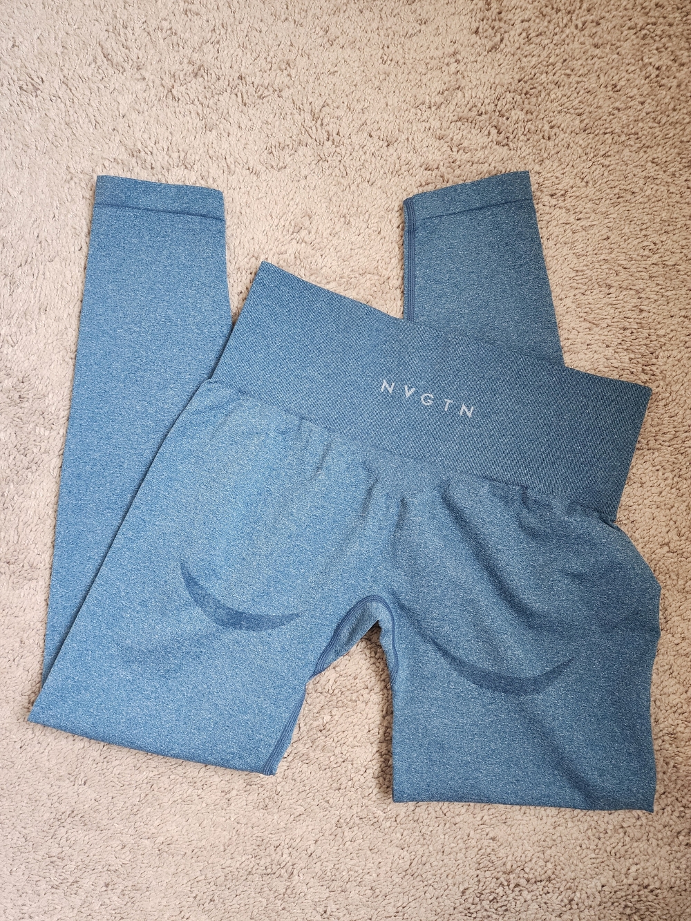 NVGTN Teal-Blue Womens  Leggings - Seamless Active Bottoms